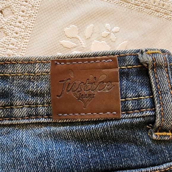 OG Justice Juniors Denim Shorts Size 8 Regular - Picture 3 of 6